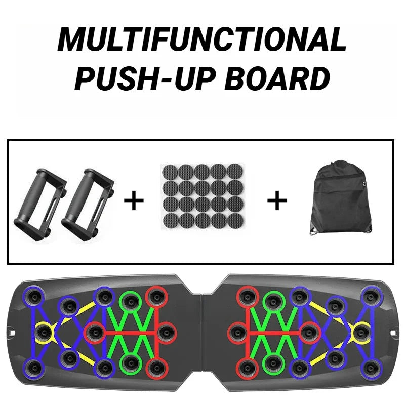 Portable Multifunctional Push up Board Fitness and Muscle Training Device Home Workout Set Foldable Push up Bar Resistance