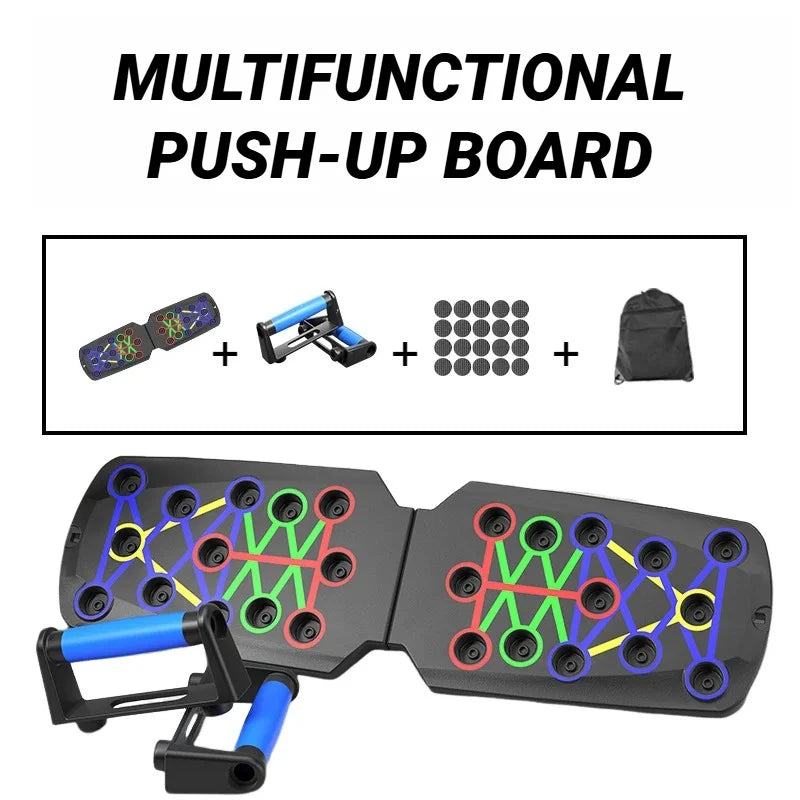 Portable Multifunctional Push up Board Fitness and Muscle Training Device Home Workout Set Foldable Push up Bar Resistance