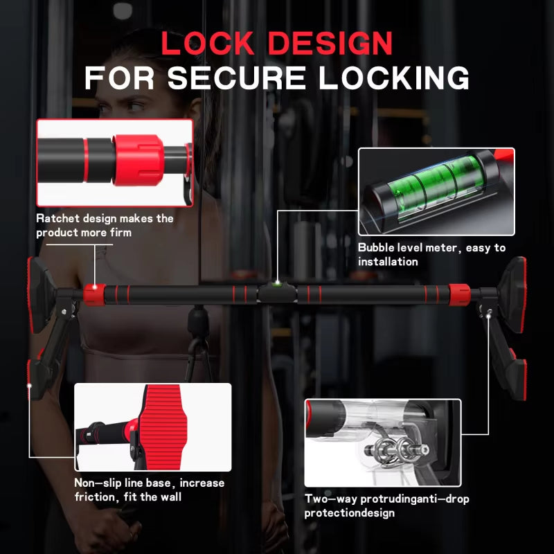 Doorway Pull up Bar No Drilling Required Horizontal Bar Adjustable Home Gym Fitness Equipment for Adults Teens Training