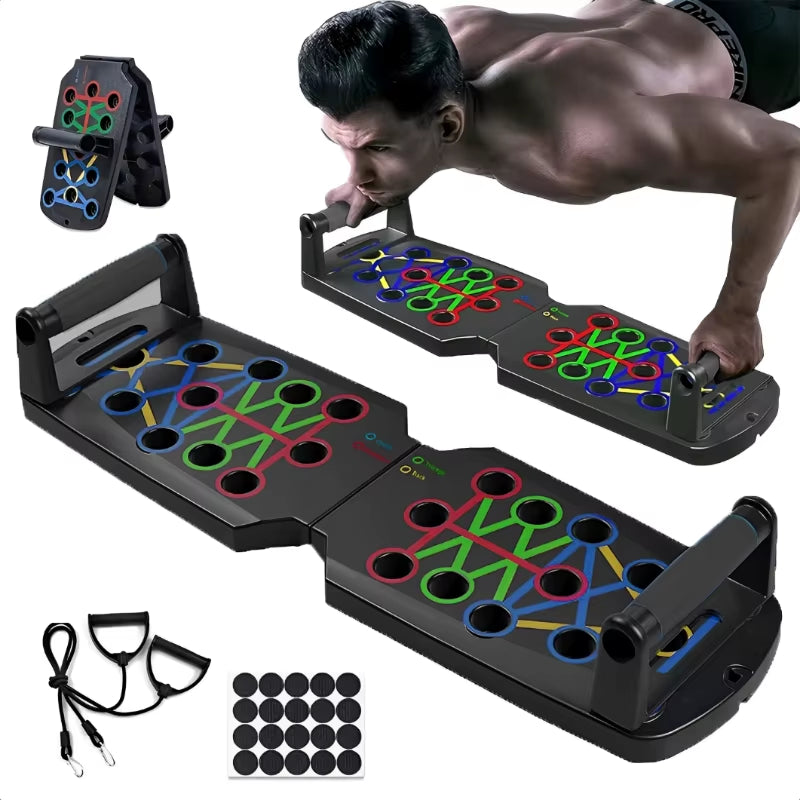 Portable Multifunctional Push up Board Fitness and Muscle Training Device Home Workout Set Foldable Push up Bar Resistance